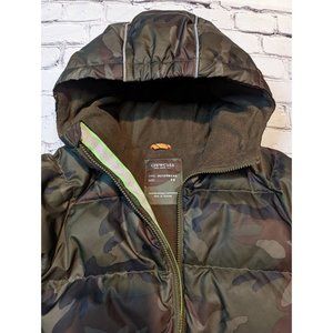 Crewcuts Goose Down Winter Coat, J.Crew Boys 10, Green Camo, EUC